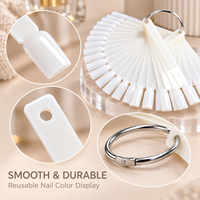 Présentoir de couleurs de vernis à ongles pour comptoir de salon, pliable et peu encombrant, avec trou de suspension pour consultation des couleurs client