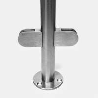 Pince à verre en acier inoxydable, 2 pièces, 316L, sans cadre, accessoires d'escalier, supports d'angle de 8MM