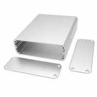 Boîtier de contrôle en aluminium extrudé 104*36*120mm, finition argent brossé, avec coins biseautés, IP54, pour électronique d'instruments