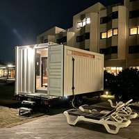 Cabaña de Spa Reubicable 20GP, Contenedor Móvil para Sauna, Casa Contenedor para Camping, Villa Privada, Espacio Temporal para Sauna