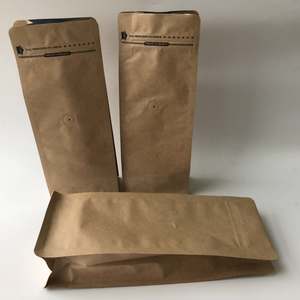 Bolsa de Papel Kraft para <span class=keywords><strong>Café</strong></span> con Fondo Cuadrado y Válvula, Color <span class=keywords><strong>Café</strong></span>, para Envasado de Alimentos - Product Image 3