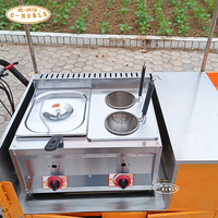 Triciclo eléctrico de comida rápida para perros, con parrilla y freidora