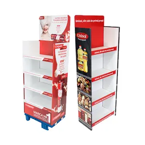Hochwertige kunden spezifische Wellpappe Colgate Zahnpasta Produkt Display Ständer Karton Zahnpasta Display Racks Einheiten