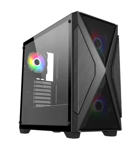 Powercase Oem Custom M-atx/itx dust PVC filter Cpu Cabinet Glass Pc Gamer Desktop Chassis Towers Gaming Computer Cases Gaming