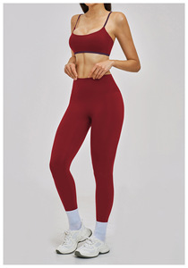 Conjunto de Leggings de Yoga de Dos Piezas para Mujer, Ropa Deportiva de Gimnasio con Sensación de Segunda Piel de Alta Calidad, Logotipo Personalizado - Product Image 6