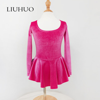 LIUHUO Robe de danse pour filles patinage artistique pour la compétition Ballet Costumes en strass