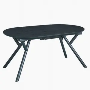 Modern MDF Extendable Dining Table with Stainless Steel Legs Customize Europe Style
