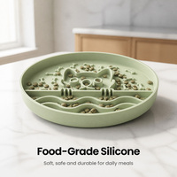 Gamelle pliable pour chien au design moderne, bol puzzle en silicone, résistant au lave-vaisselle et au micro-ondes, avec fonction antidérapante pour chiots