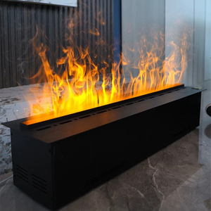 Chimenea de Vaporización 3D de Acero Inoxidable Insertable de 1200 mm con Tira de Luz LED y Llama Simulada - Product Image 5