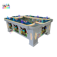 Table de jeu de tir Qianmen neuve, personnalisable avec logo et couleur, écran durable de 55 pouces, 8 joueurs, thème chasse au poisson blanc