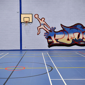 Rollo de vinilo <span class=keywords><strong>para</strong></span> cancha de baloncesto, suelo deportivo de <span class=keywords><strong>pintura</strong></span> epoxi de Pvc <span class=keywords><strong>para</strong></span> cancha de fútbol sala interior - Product Image 1