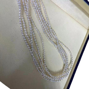 Collier élégant et polyvalent en petites perles avec fermoir OT, collier multi-rangs enroulé autour de la clavicule, accessoire de mode pour robe - Product Image 5