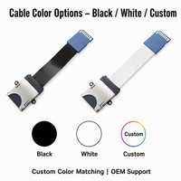 Cable de Extensión para Tarjetas SD y TF, Adaptador Flexible de Cinta Plana para Lector de Tarjetas de Memoria de Cámara