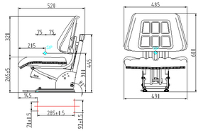 Siège de tracteur neuf haute performance avec suspension pour pièces d'équipement de manutention en gros agricole - Product Image 6