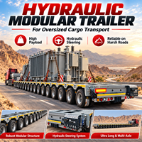 Semi-remorque pour camions lourds, multi-essieux, hydraulique, modulaire, pour projets logistiques complexes