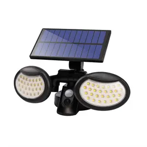Solar energy system 3 head rotatable wall lamp outdoor road solar led street induction lamp light courtyard street lamp