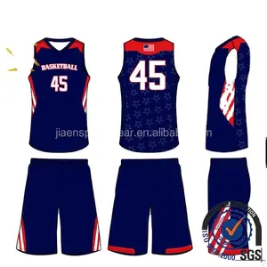 top quality polyester basketball uniform euro basketball jersey uniform design color blue