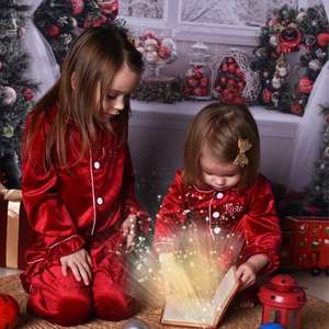 Personalizado Buffalo Plaid Navidad hermano conjunto de pijamas a juego rojo Plaid estampado franela Pijamas bebé niña camisón - Product Image 6