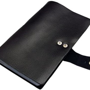 Tarjetero de Cuero Genuino Boshiho, Estilo Libreta, con Capacidad para 90 Tarjetas de Crédito, Tarjetas de Visita y de Identificación, con Cierre de Clip - Product Image 3