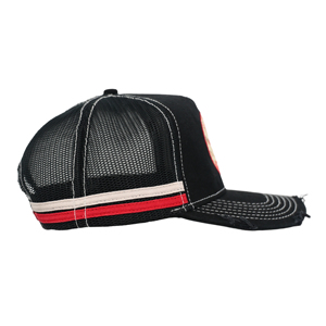 Casquette de camionneur rayée et vieillie Tcap China, casquette en maille personnalisée lavée - Product Image 4