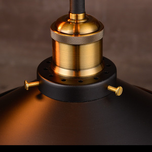 Lustre <span class=keywords><strong>Noir</strong></span> de Style Industriel Rétro Restaurant Bar Luminaire Suspendu en Métal Atmosphère Lampe Suspendue - Product Image 4
