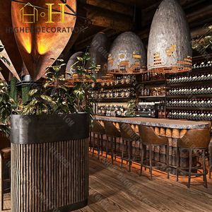 Ensemble de meubles de Restaurant haut de gamme bois solide métal <span class=keywords><strong>Fram</strong></span> meubles de salle à manger éclairage Restaurant décoration intérieur - Product Image 2