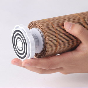 Persianas Enrollables Opacas de Bambú/Madera con Motor Integrado, Estilo Francés, Montaje en <span class=keywords><strong>Techo</strong></span>, con Cuentas Decorativas, Suministro de Fábrica - Product Image 3