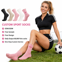 Chaussettes de yoga personnalisées avec logo pour femmes, antidérapantes, chaussettes de Pilates, chaussettes en coton antidérapantes pour barre, danse, fitness, exercices