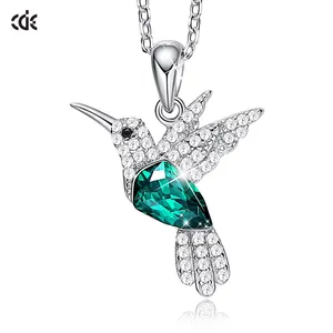 Stone Necklace 925 Sterling Silver Pendant Necklaces Bird Silver 925 Custom Jewelry For Women