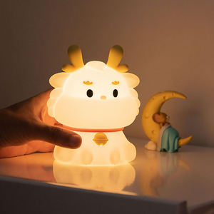 motion sensor portable cute Loong dragon Night Light For Kids Silicone LED USB Rechargeable Bedroom <b>touch</b> control <b>Lamp</b> - Product Image 2