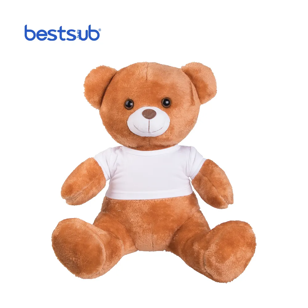 20cm Großhandel niedlichen hellgelben Plüschtiere Teddybär mit Hoodie Spielzeug Geburtstags geschenke (TDBE20DLY)