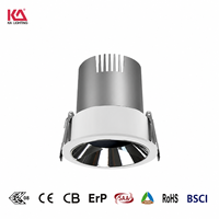 Downlight LED de Aluminio Moderno, Empotrable en Techo, Forma Redonda, 3w-12w, para Hotel