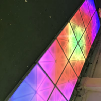 Dalles de sol LED octogonales géométriques créatives - Dalles de danse modulaires en verre trempé RGB pour l'éclairage de scène moderne et la configuration d'événements