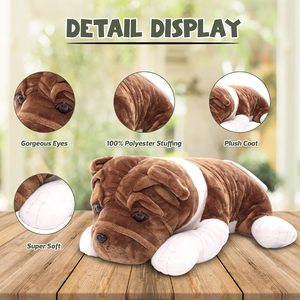 Peluche Realista de <span class=keywords><strong>Bulldog</strong></span> Inglés, Súper Suave, Juguete de Peluche, <span class=keywords><strong>Cachorro</strong></span> de Peluche, Muñeco Personalizado de Mascota - Product Image 4