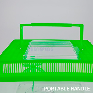 Plastic <span class=keywords><strong>Aquarium</strong></span> Polypropyleen Fish Tank Heremietkreeft Kooi Critter Doos Huisdier Opbergdoos Vis Tank Ornamenten - Product Image 4