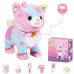 Peluche électronique interactive super douce pour la <span class=keywords><strong>marche</strong></span> Robot qui aboie laisse <span class=keywords><strong>de</strong></span> chat éclairage LED charge USB animal en peluche créatif - Product Image 1