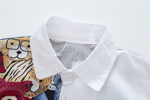 <span class=keywords><strong>Ensemble</strong></span> d'Été Garçon Style Coréen Tenue Élégante pour <span class=keywords><strong>Enfant</strong></span> Chemise à Manches Courtes + Short en Jean Vêtements Décontractés pour Garçons 5 Ans - Product Image 3