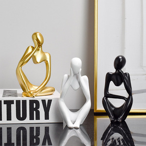 All'ingrosso all'ingrosso eco-friendly resina pensatore statua classico stile Rodin angelo decorazione per la casa su misura per i rivenditori e negozi di arredamento per la casa - Product Image 2