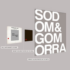 Poster in metallo con alfabeto personalizzato a basso prezzo da parete per ufficio divertente arte decorazione <span class=keywords><strong>tipografia</strong></span> con stampa in latta magnetica montata in metallo retrò - Product Image 1