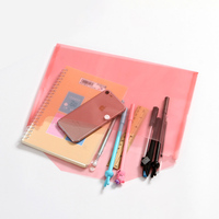 Startrichest Regreso a la escuela Oficina Colorido Botón a presión transparente Sobre impermeable Documento de plástico Portador de archivos Carpeta de bolsas