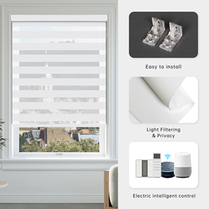 SAMADHI Custom Smart Automation Built-In Electric Window Roller Zebra Blinds Motorized Curtains Cordless Blind - Product Image 3