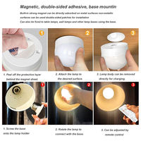 Ampoule LED intelligente rechargeable 2 en 1 E26 avec télécommande, lampe de bureau à intensité variable, veilleuse pour la décoration de la maison