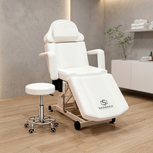 SKIN MAX TECHNOLOGY MIAMI FL Electric Facial <b>Bed</b> for Estheticians with Stool Modern Design Foldable High-Density <b>Sponge</b> - Product Image 3
