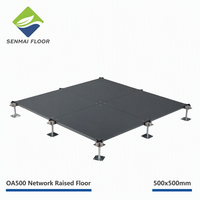Plancher surélevé réseau moderne réglable en hauteur OA500, panneau de plancher d'accès en acier 500x500mm pour centre d'appels et espace de bureau ouvert SENMAI
