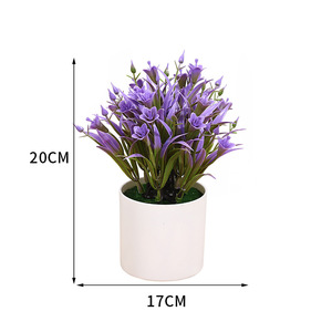 Plantes artificielles en pot Yiwu Datuo Florist 20x17 cm, décoration intérieure réaliste, verdure de table pour la maison et le bureau. - Product Image 5