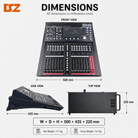 Mezclador de Audio y Video Digital Profesional de 16 Canales DSZ DS-16PLUS Serie RDM con Entradas XLR, Salidas USB, Consola de Mezcla Estéreo
