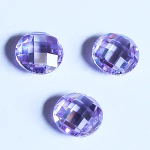 Machine Cut Rose Double Turtle Face Cut Round Synthetic Diamond CZ Gemstones
