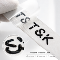 Étiquettes de transfert en silicone 3D personnalisées, écologiques, faciles à appliquer, pour vêtements et marques de vêtements