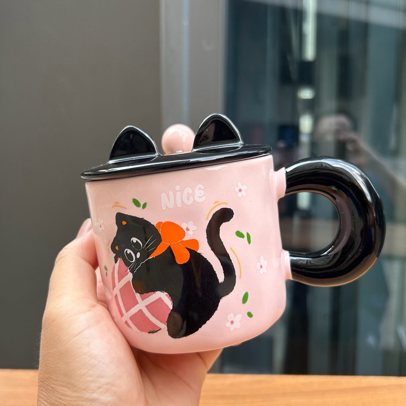 Cuchara bola tapa taza rosa
