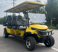 Voiture de golf électrique tout-terrain 8 places certifiée CE avec batteries au lithium personnalisables pour une utilisation en club et des courses en ville